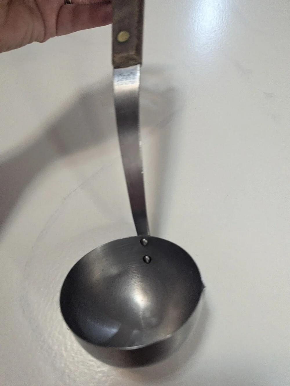 VTG Regent Sheffield Stainless Ladle Wood Handle Pour Spout MCM